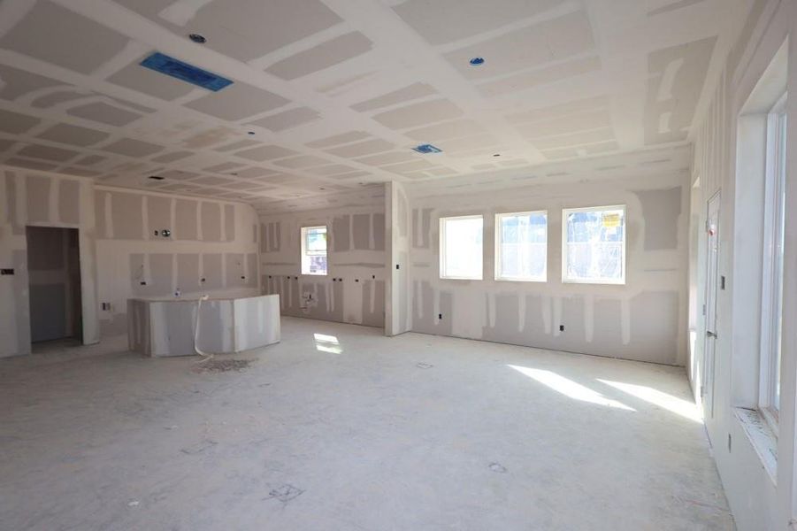 In-progress construction of a new home in The Grand Prairie 50’, Hockley, TX (Image 4).