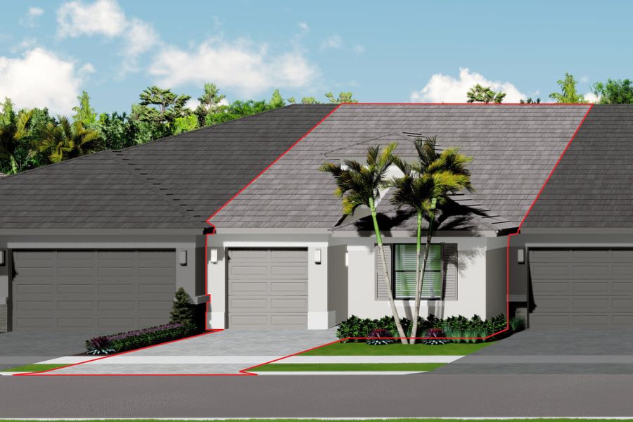 Representative exterior photo of a completed home built from the Areca II by GL Homes in Valencia Vista at Riverland, Port St. Lucie, FL (Image 2).