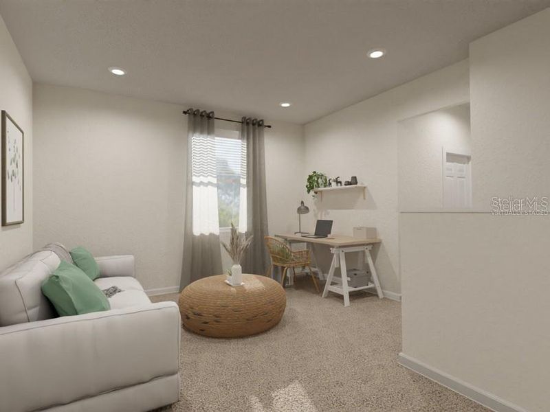 Furnished interior view inside a new home in The Crossings - Bungalows, St. Cloud (Image 13).