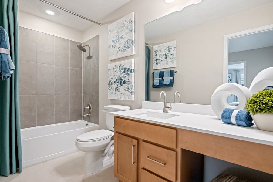 Representative furnished interior of a home built from the 2335 by KB Home in Brighton Trails, Hockley (Image 12).