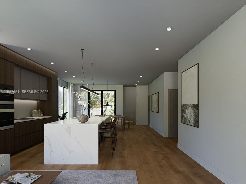 Furnished interior view inside a new home in , Hollywood (Image 4).