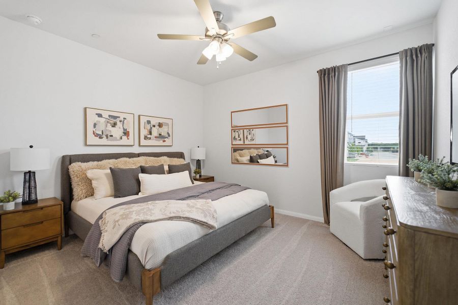 Furnished interior view inside a new home in Municipal Drive Townhomes, Leander (Image 15). Furnished interior view inside a new home in Municipal Drive Townhomes, Leander (Image 15).