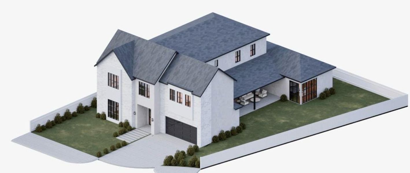 Exterior rendering of this home design in , Houston, TX (Image 5).