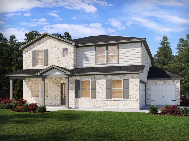 Representative exterior photo of a completed home built from the Sherwood by Meritage Homes in River Pointe, Monroe, GA (Image 2).
