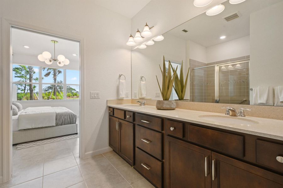 Furnished interior view inside a new home in Del Webb Tradition, Port St. Lucie (Image 17).