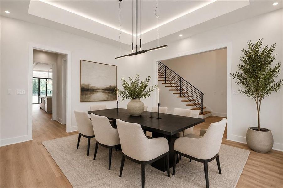 Furnished interior view inside a new home in , Atlanta (Image 12).