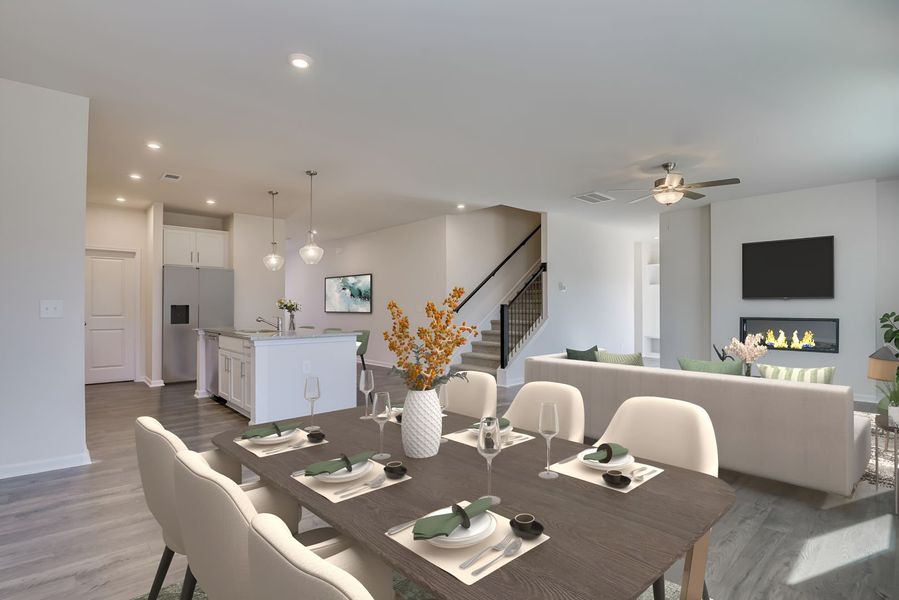 Furnished interior view inside a new home in Madison at Buice Lake, Acworth (Image 113).