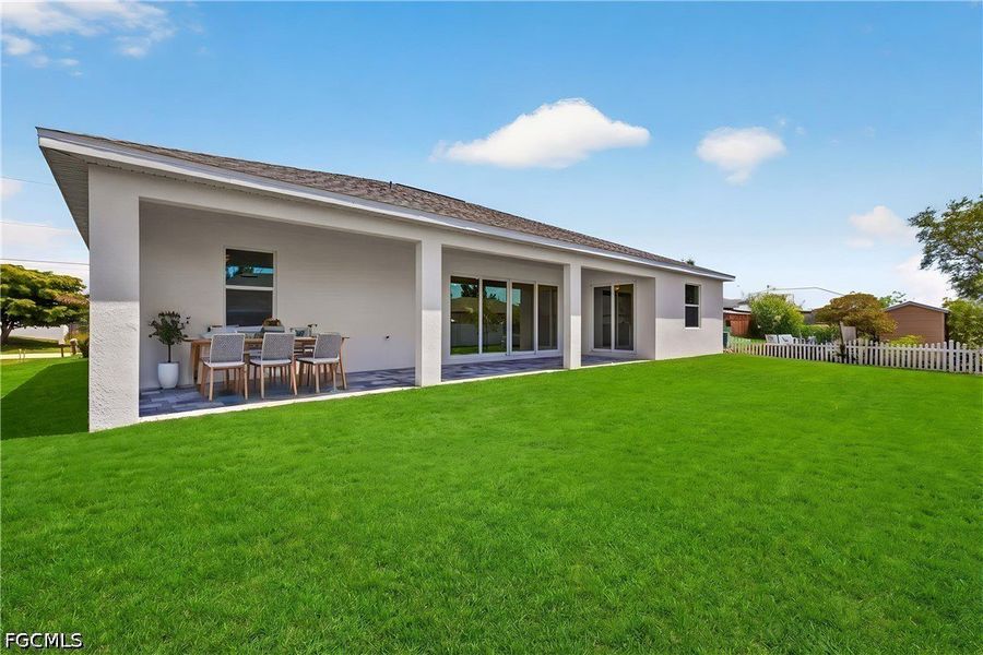Exterior details and patio area of a home in Cape Coral, Cape Coral (Image 22).