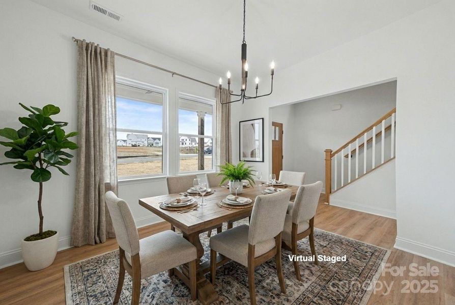 Flexible space suitable for a dining room, office, sitting room, or play area. Flexible space suitable for a dining room, office, sitting room, or play area.