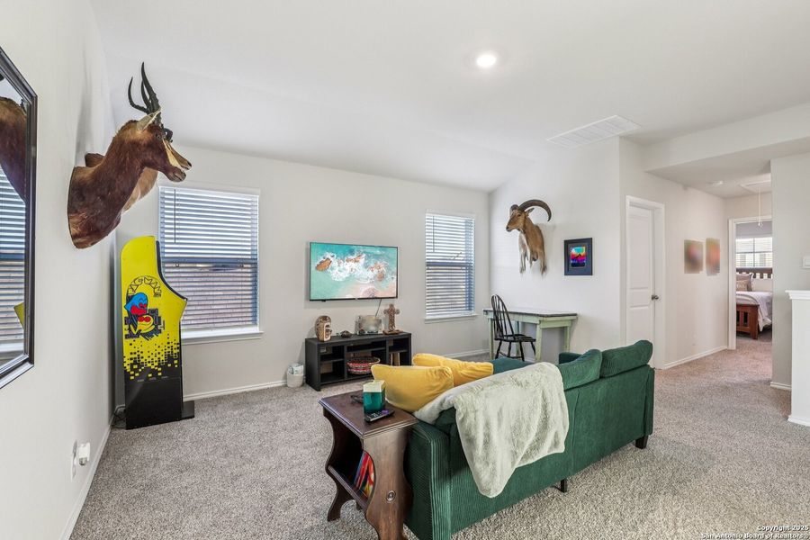 Furnished interior view inside a new home in The Links at River Bend, Floresville (Image 32). Furnished interior view inside a new home in The Links at River Bend, Floresville (Image 32).