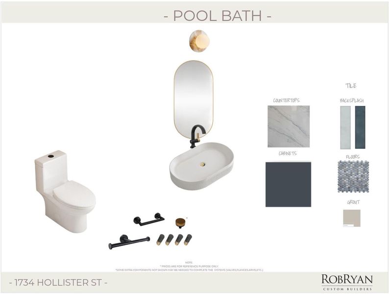 Pool bath finishes