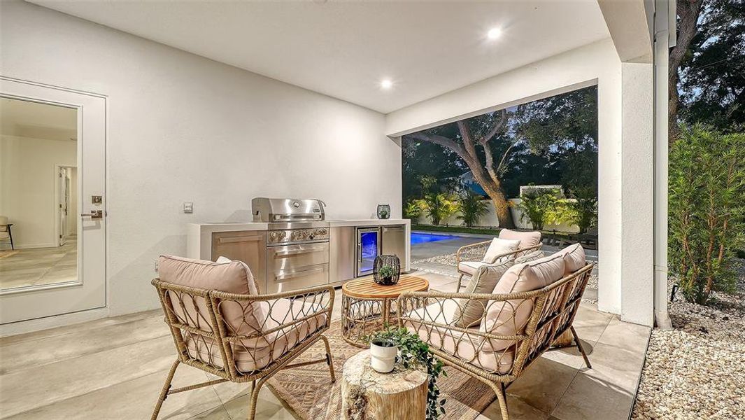 Exterior details and patio area of a home in , Sarasota (Image 30).