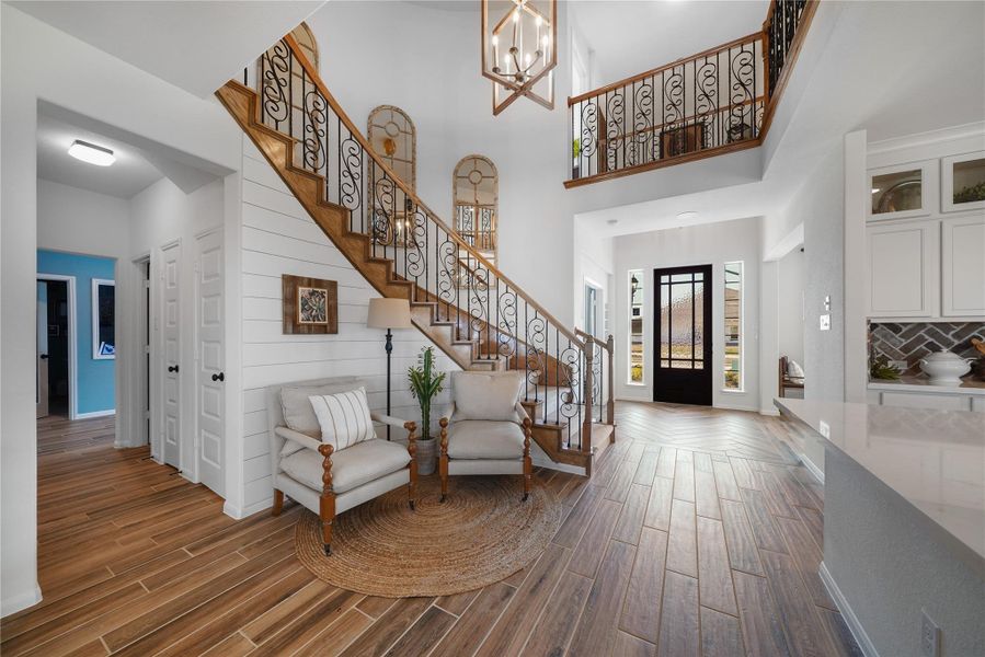 Stunning foyer with grand staircase (*Photo not of actual home and used for illustration purposes only.)