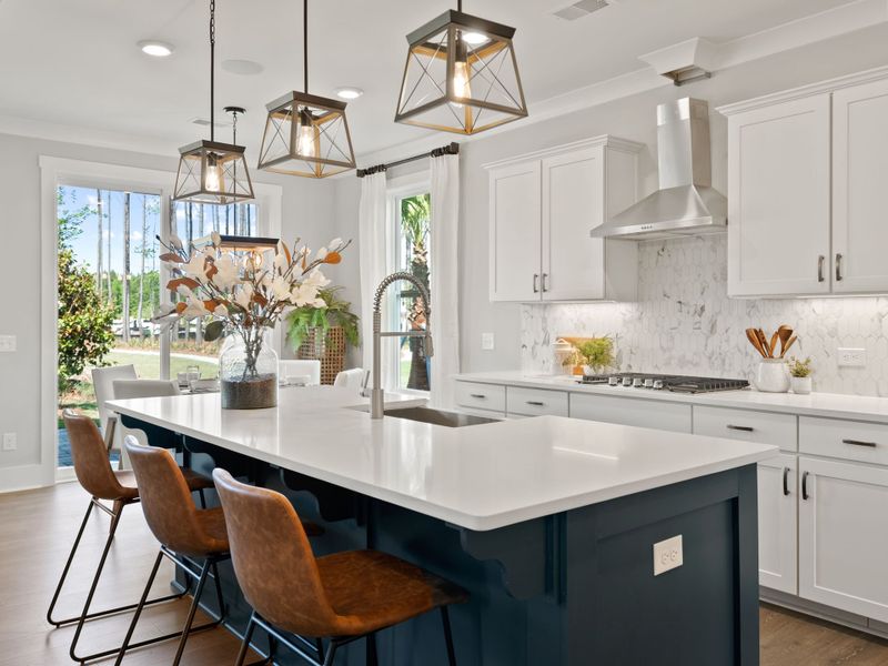 Representative furnished interior of a home built from the Riley P by True Homes in Homecoming, Ravenel (Image 3).