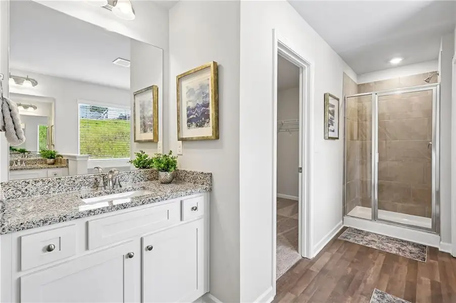 Furnished interior view inside a new home in The Hills at Cedar Creek, Winder (Image 24).