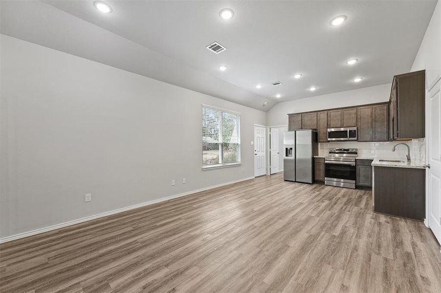 Living room and Kitchen