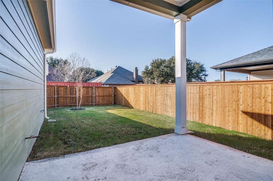 View of yard with a patio