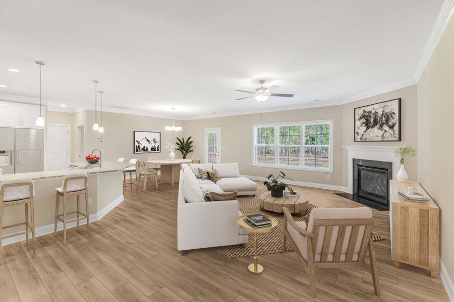 Representative furnished interior of a home built from the Bladen by Caviness & Cates Communities in Maggie Way, Wendell (Image 136).