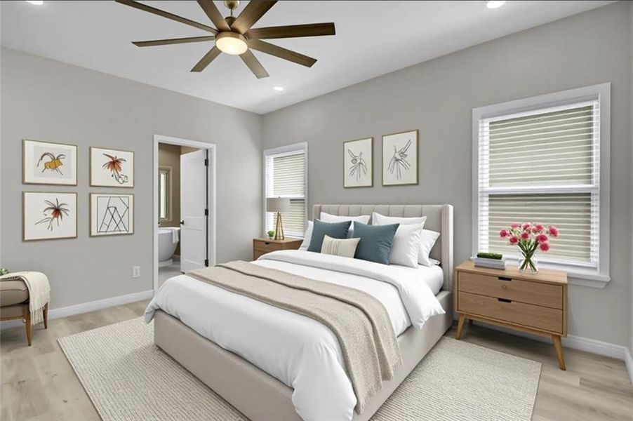 Furnished interior view inside a new home in , Stockbridge (Image 12).