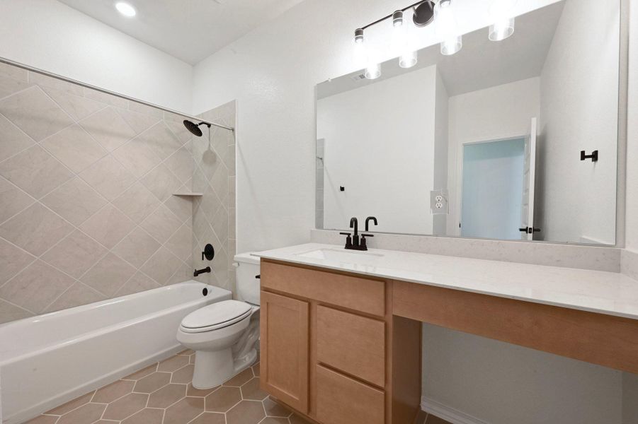 Furnished interior view inside a new home in Salerno - Classic Collection, Round Rock (Image 9).