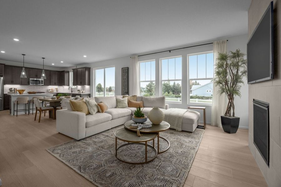 Representative furnished interior of a home built from the 2651 by KB Home in Brighton Crossings, Brighton (Image 3). Representative furnished interior of a home built from the 2651 by KB Home in Brighton Crossings, Brighton (Image 3).