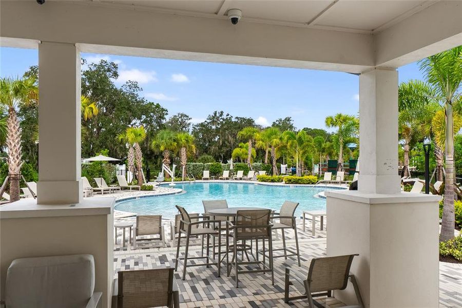 Exterior details and patio area of a home in Salt Meadows - Classic Series, Parrish (Image 33).