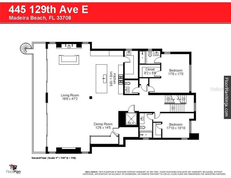 2D floor plan layout of this home in , Madeira Beach, FL (Image 29). 2D floor plan layout of this home in , Madeira Beach, FL (Image 29).