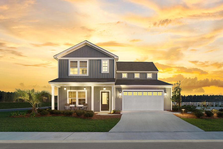 Front exterior of a new home in , Summerville, SC, highlighting curb appeal (Image 19).