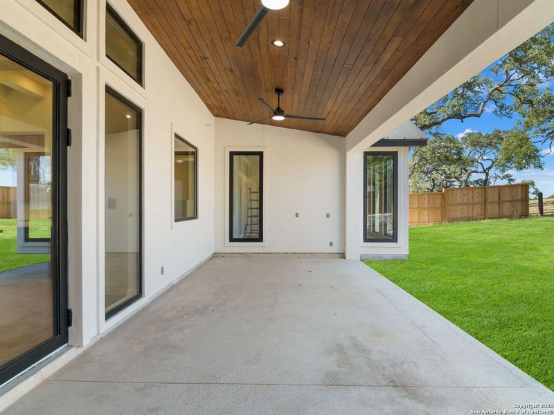 Exterior details and patio area of a home in , Boerne (Image 30).