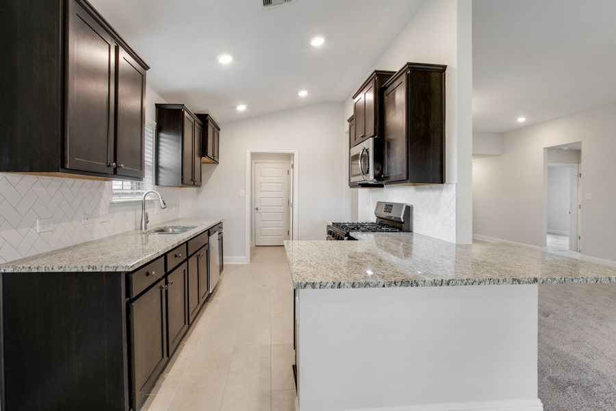Furnished interior view inside a new home in Bayou Maison, Texas City (Image 5). Furnished interior view inside a new home in Bayou Maison, Texas City (Image 5).