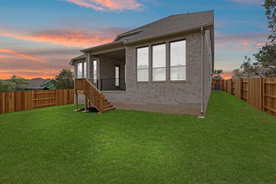 Rear of Home and Private Backyard