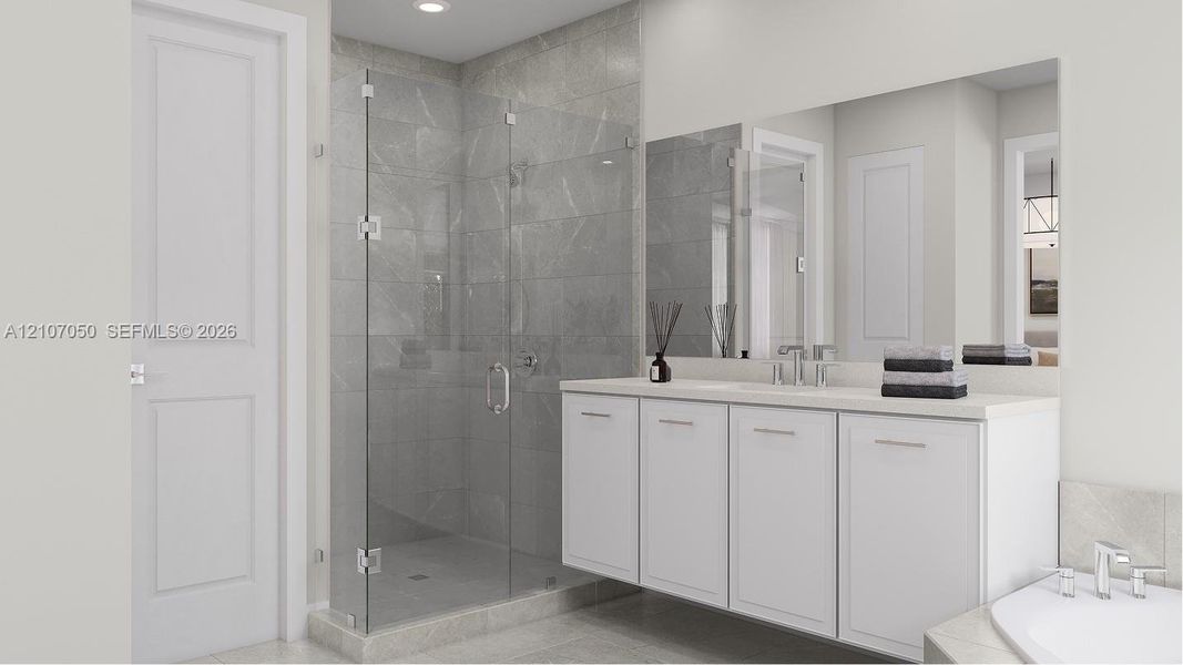 Furnished interior view inside a new home in Parkland Royale, Parkland (Image 6).