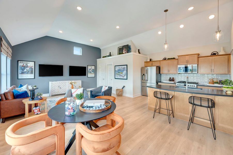 Representative furnished interior of a home built from the The Abney by David Weekley Homes in Bridgeland Central: Emerald Heights - Landmark Row Collection, Cypress (Image 5).