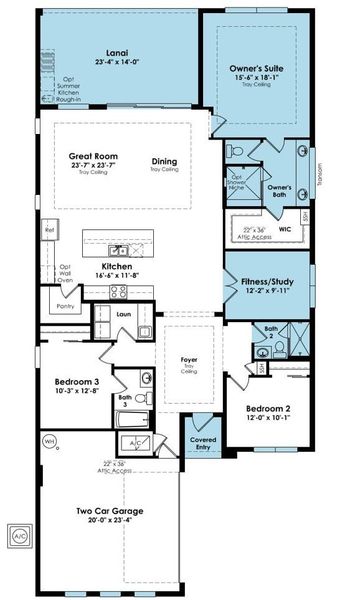 2D floor plan layout of this home in Mosaic, Port St. Lucie, FL (Image 2). 2D floor plan layout of this home in Mosaic, Port St. Lucie, FL (Image 2).