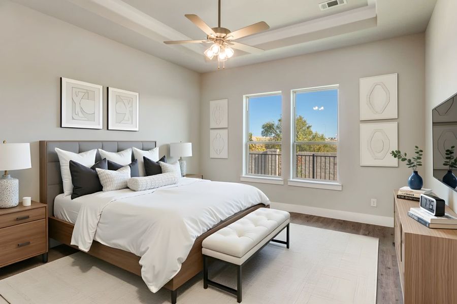 Representative furnished interior of a home built from the Casina by Ladera Texas in Ladera Prosper, Prosper (Image 9).