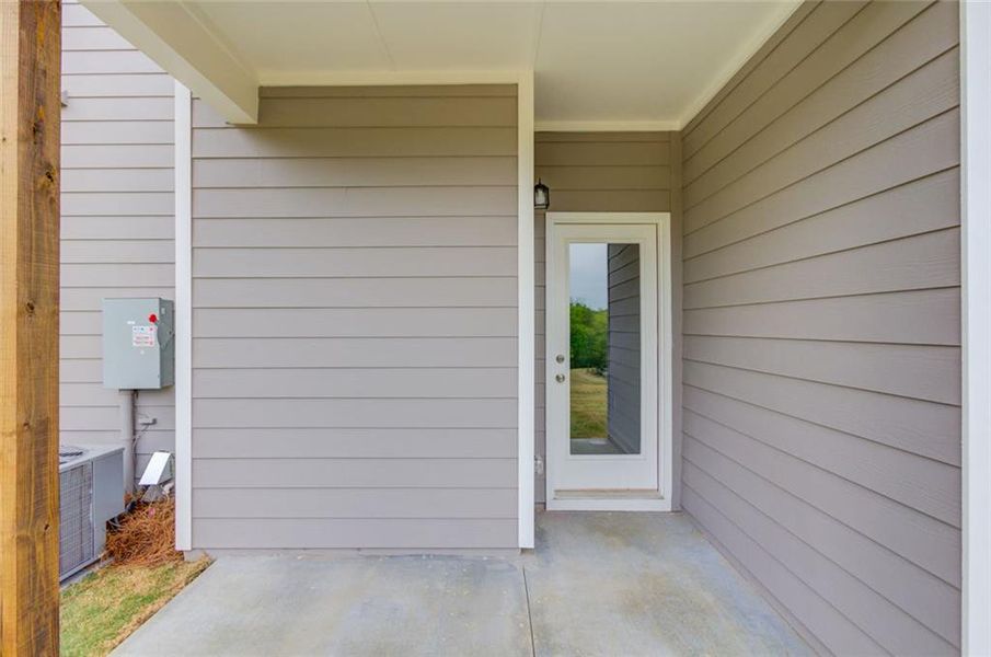 Exterior details and patio area of a home in , Lula (Image 3).