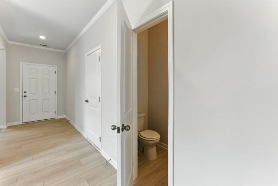 Representative unfurnished interior of a home built from the Brentwood by Piedmont Residential in Falls Creek, Flowery Branch (Image 18).