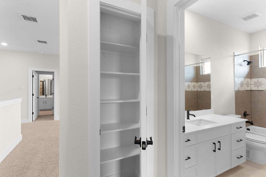 Furnished interior view inside a new home in The Grove at Blackhawk, Pflugerville (Image 9).