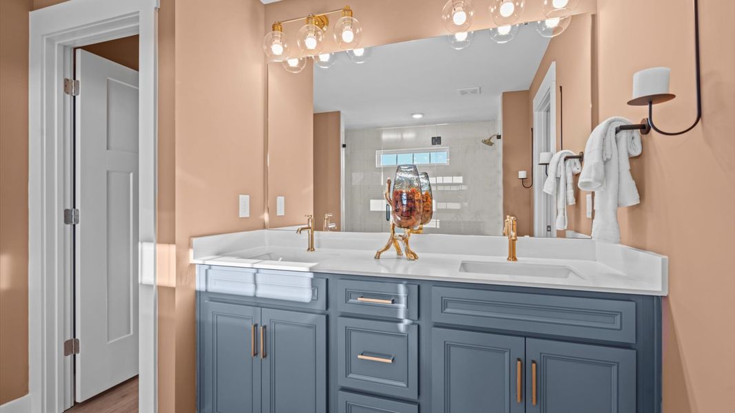 Primary Bathroom of The Drayton Design by DRB Homes