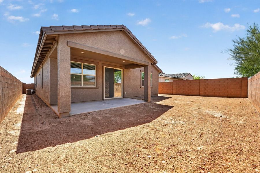 Exterior details and patio area of a home in Combs Ranch, San Tan Valley (Image 3). Exterior details and patio area of a home in Combs Ranch, San Tan Valley (Image 3).