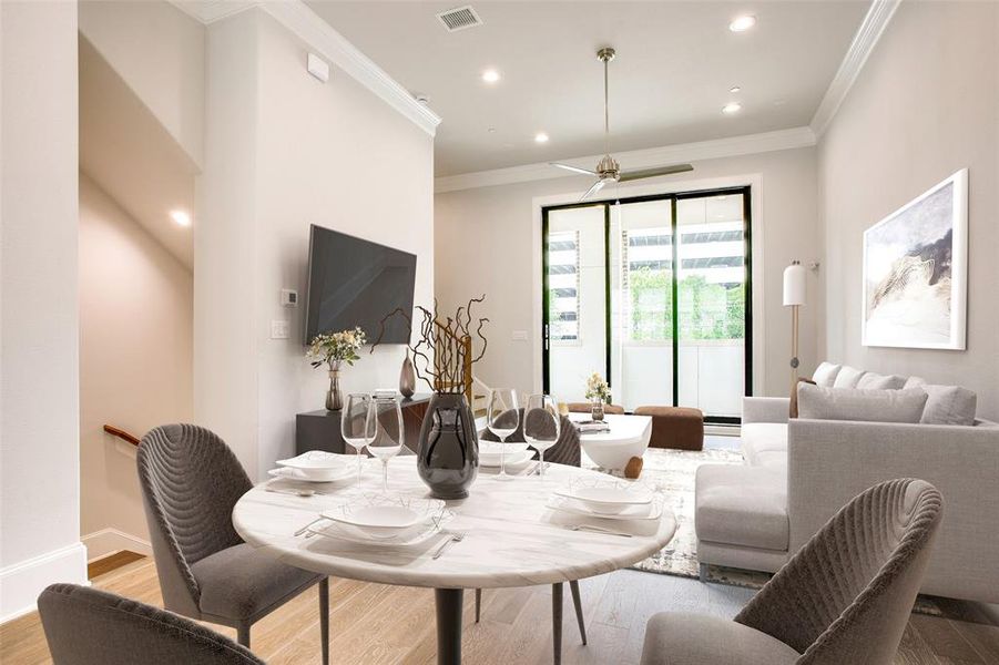 Image of actual unit - virtually staged to show use of space.