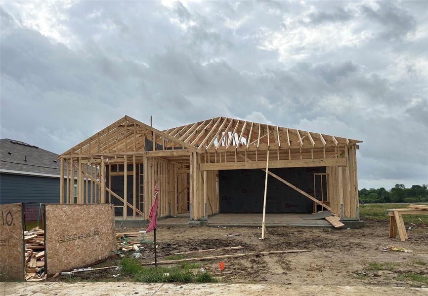 In-progress construction of a new home in Reveille Estates, Bryan, TX (Image 20).