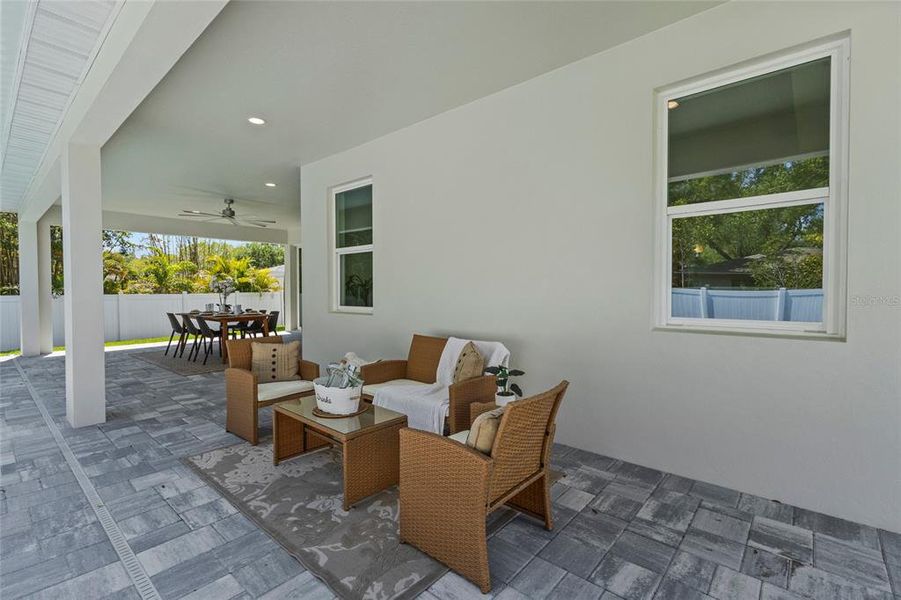 Exterior details and patio area of a home in , Sarasota (Image 32).