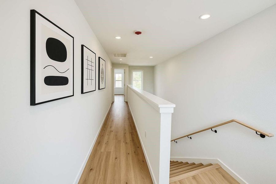 Hallway at top of the staircase.