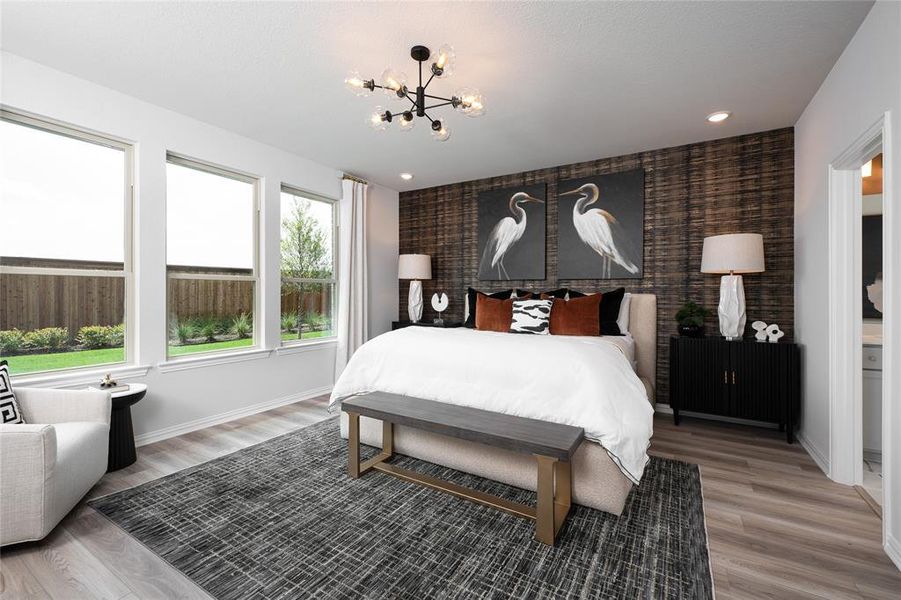 Furnished interior view inside a new home in Valencia On The Lake, Little Elm (Image 14).