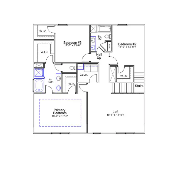 2D floor plan layout of this home in Winston Ridge, Youngsville, NC (Image 3).