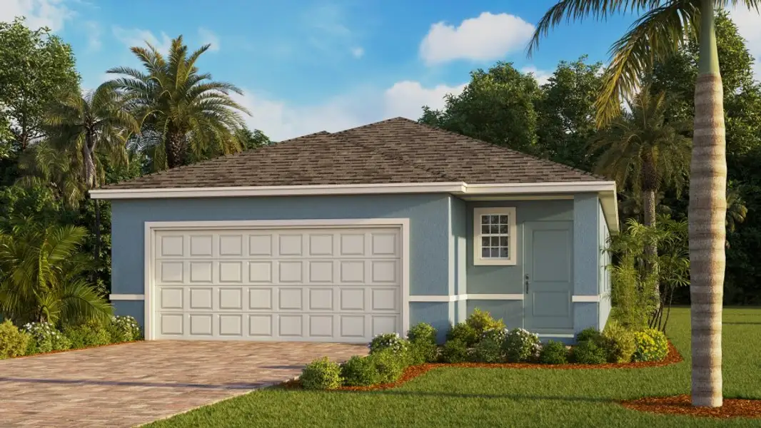Representative exterior photo of a completed home built from the HARPER by D.R. Horton in Bentley Crossing, Fort Myers, FL (Image 2).