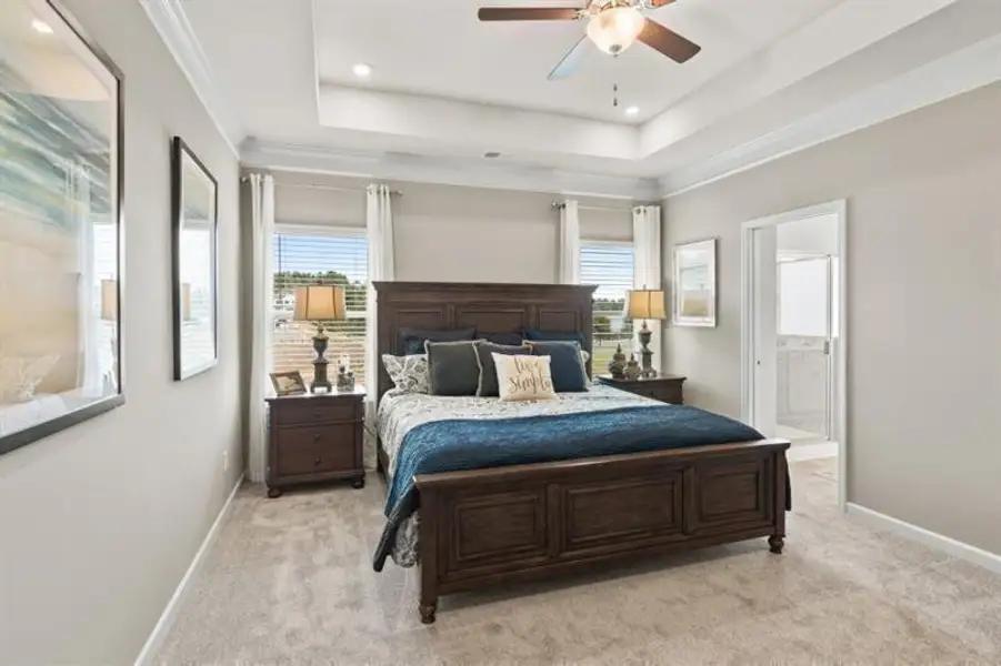 Furnished interior view inside a new home in Glen at Cave Springs, Douglasville (Image 2). Furnished interior view inside a new home in Glen at Cave Springs, Douglasville (Image 2).