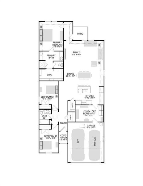 2D floor plan layout of this home in Elevon, Lavon, TX (Image 4).