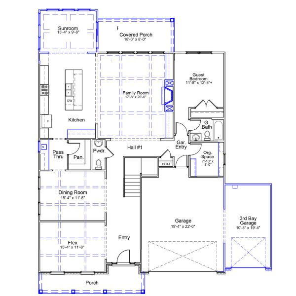 2D floor plan layout of this home in Windsor Forest, Anderson, SC (Image 3).